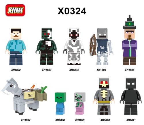 Bộ 10 minifigure Minecraft XINH X0324
