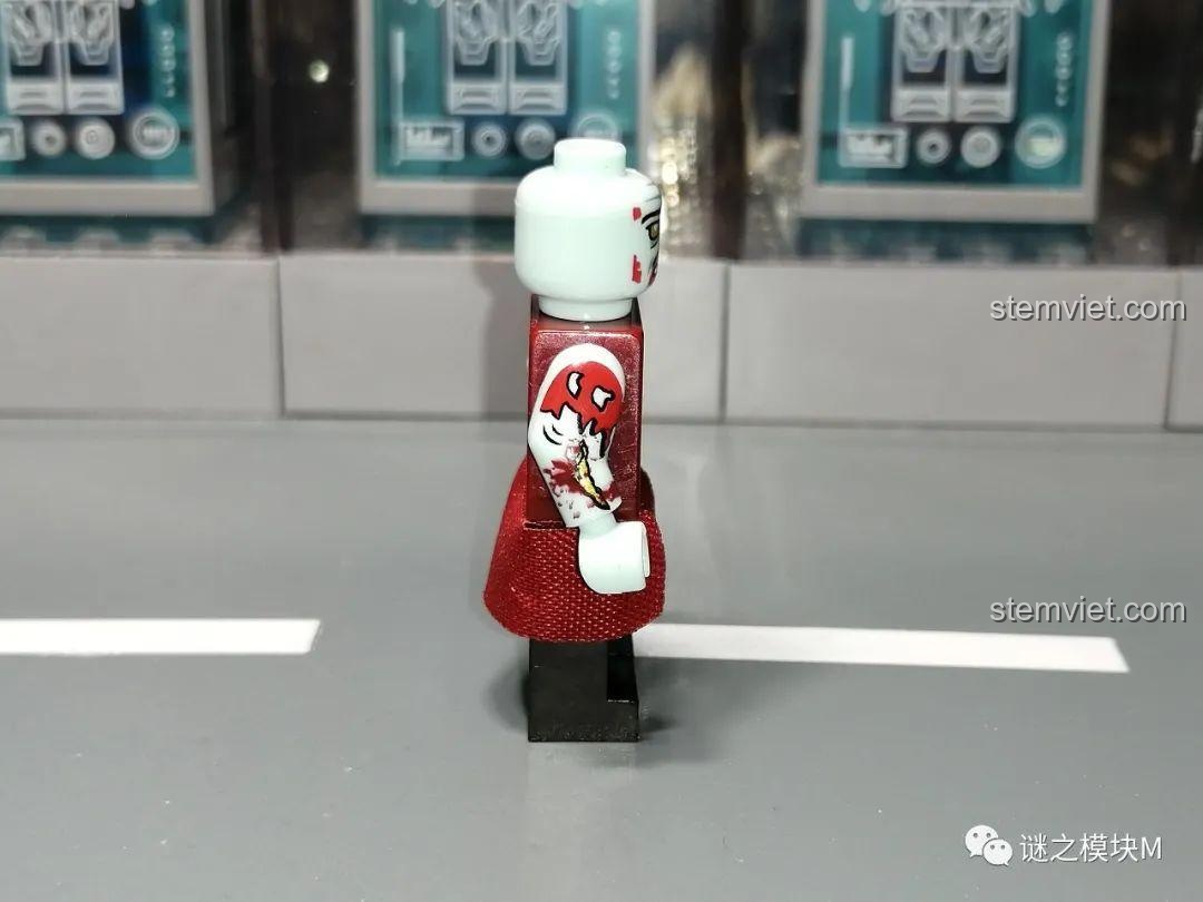 Minifigure Marvel Zombie XINH X0325, đồ chơi mô hình Wong zombie mặt bên
