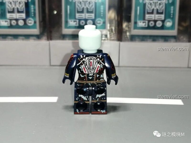 Minifigure Siêu Anh Hùng Zombie XINH X0325, bộ đồ chơi lắp ráp cho bé trai, mặt sau minifigure