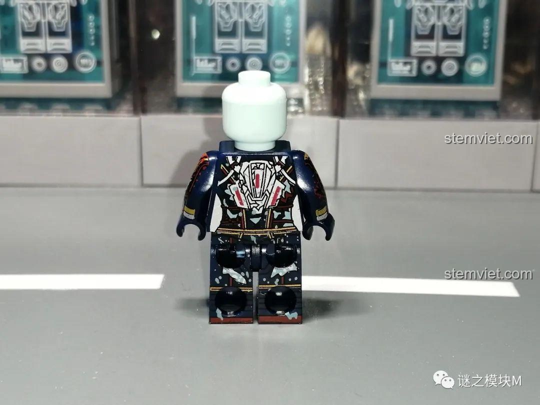 Minifigure Siêu Anh Hùng Zombie XINH X0325, bộ đồ chơi lắp ráp cho bé trai, mặt sau minifigure