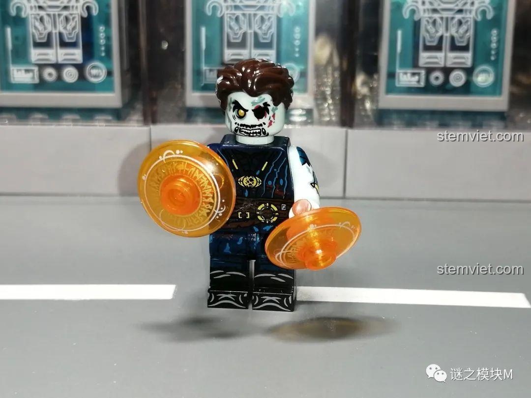 Nhân vật Siêu Anh Hùng Zombie XINH X0325, đồ chơi lắp ghép Doctor Strange zombie với hiệu ứng phép thuật