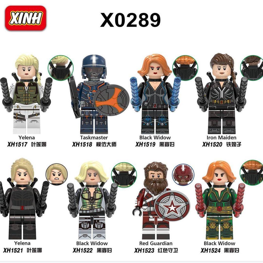 Minifigure Yelena Belova XINH XH1517, nhân vật trong phim Black Widow của Marvel, đồ chơi lắp ghép giá rẻ cho bé trai 6 tuổi.
