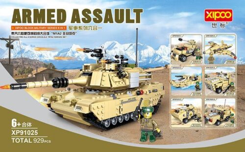 Bộ lắp ráp Xe Tăng M1A2 Abrams XIPOO XP91025 6 trong 1, đồ chơi mô hình quân sự cho bé trai 6 tuổi, giá tốt