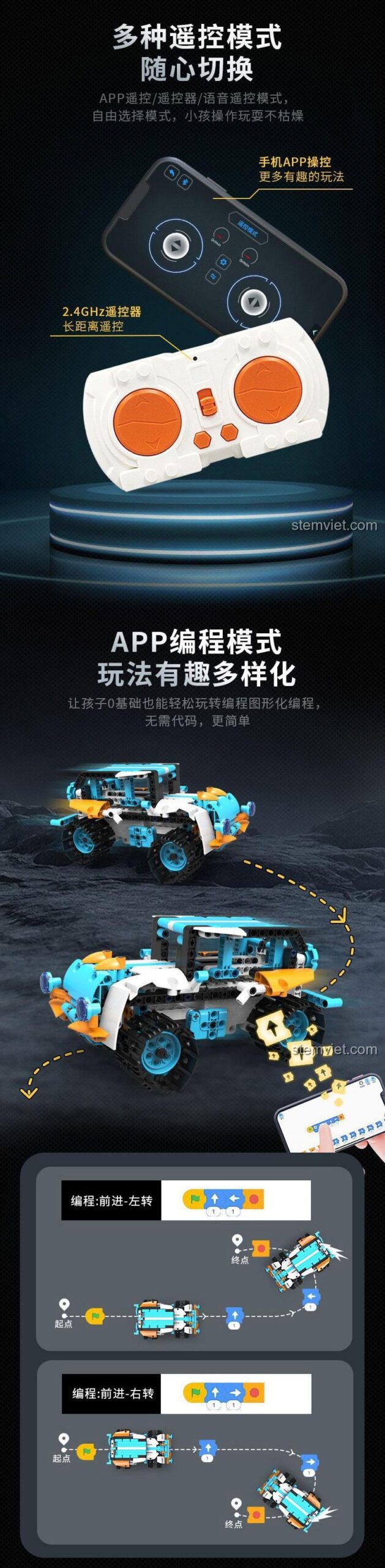 Hướng dẫn sử dụng app trên điện thoại để điều khiển và lập trình cho bộ đồ chơi Robot STEM lập trình XK BC-20.