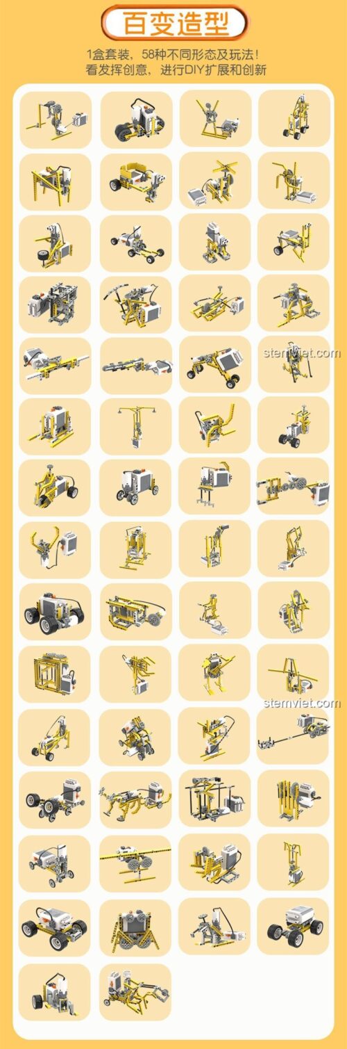 Bộ lắp ráp lập trình XK BC-83 Bộ Lắp Ráp Giáo Dục STEM 58 Trong 1 phát triển trí tuệ cho bé trai 6 tuổi, giá tiết kiệm