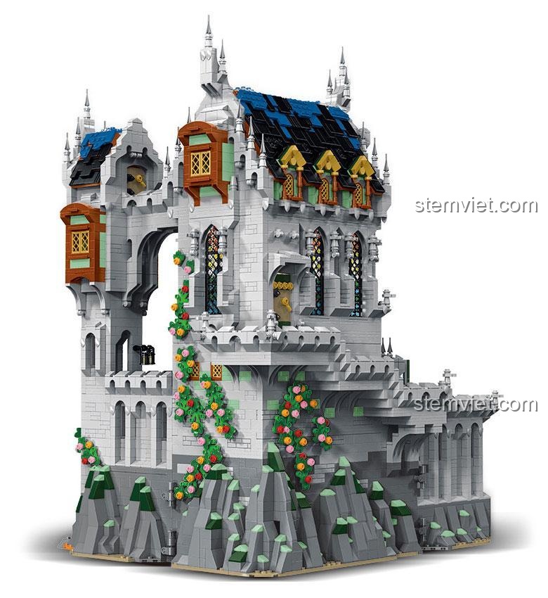 Mô hình Lâu đài Trung Cổ XMORK 033010, đồ chơi xây dựng chất lượng cao, chi tiết tinh xảo, phù hợp cho trẻ em 6 tuổi.