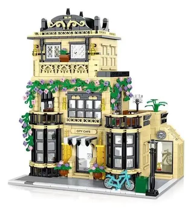 bộ lắp ghép Quán Cà Phê Thành Phố XMORK 20113, mô hình quán cà phê đẹp mắt cho bé trai bé gái 6 tuổi, đồ chơi lắp ráp giá tốt