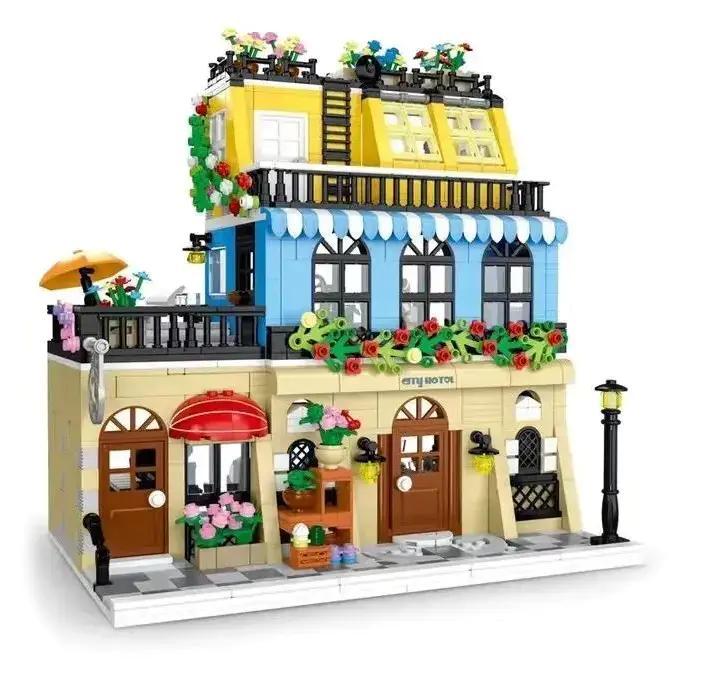 Bộ lắp ghép Khách sạn Thành phố XMORK 20115, đồ chơi mô hình XMORK cho bé trai, bé gái 6 tuổi, giá tốt