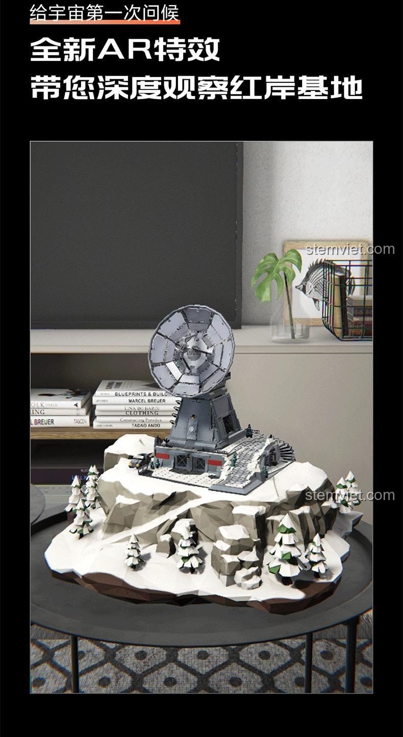 Hiệu ứng AR mới lạ của bộ lắp ghép Hồng Ngạn Cơ Địa Yangheda YHD 900500200020, mang đến trải nghiệm quan sát sâu sắc căn cứ Tam Thể, phù hợp con trai 14 tuổi, giá trị cao.