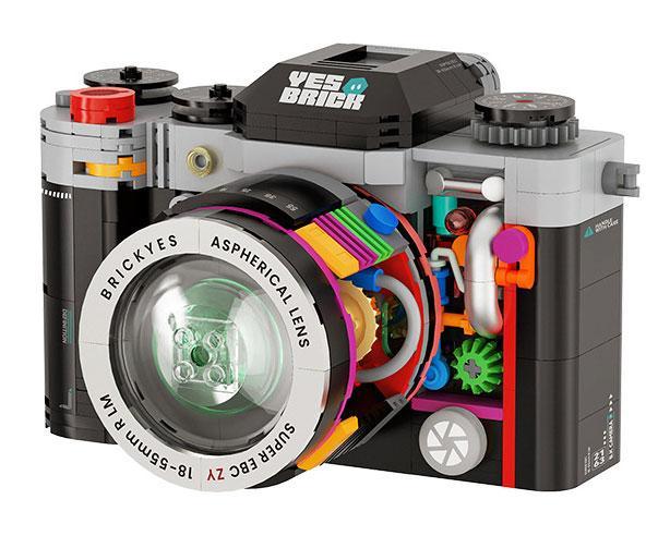 Bộ lắp ghép Yesbrick 2164 Máy ảnh cơ khí Vũ Trụ: Sóng Cổ Điển Đen, đồ chơi mô hình máy ảnh retro cho bé trai 6 tuổi, chất lượng cao, giá tốt.