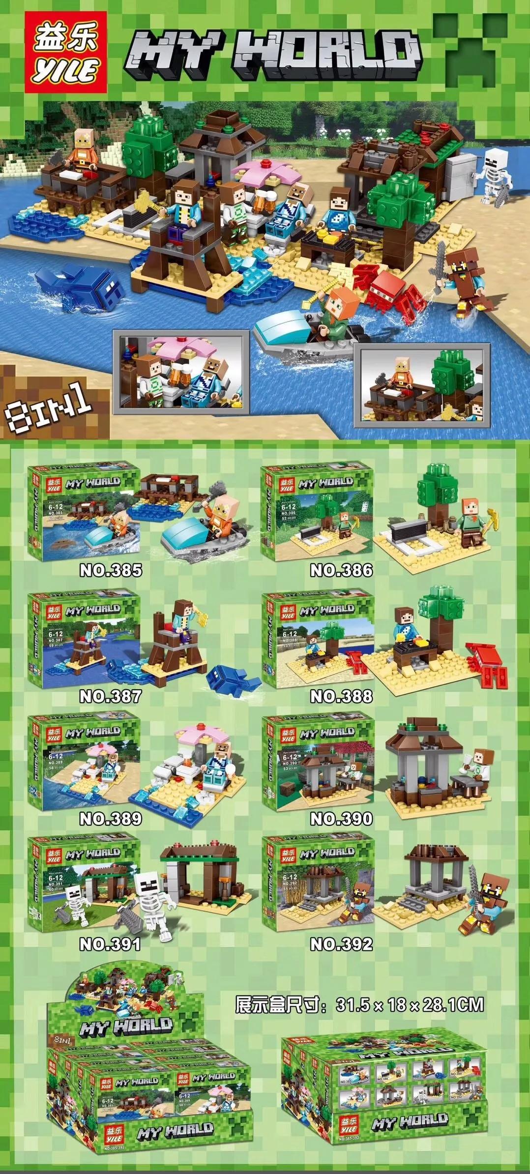 Bộ lắp ghép YILE Minecraft 390 - Mô hình nhân vật Minecraft