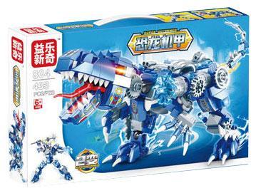 Hộp đồ chơi lắp ráp Mecha Kỵ Sĩ Khủng Long Yile 804 cho bé trai 6 tuổi, giá rẻ. Mô hình Robot Khủng Long Bạo Chúa với 433 mảnh ghép.