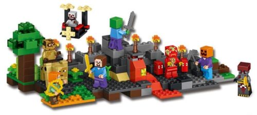 Bộ lắp ráp YILE 832A Thế giới Minecraft tổng hợp với 600 mảnh ghép, đồ chơi sáng tạo cho bé trai 6 tuổi.