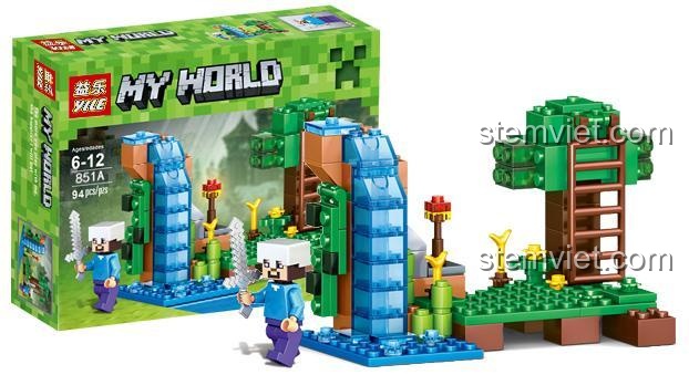 Hộp đồ chơi xếp hình YILE 851A chủ đề Minecraft, món quà giá rẻ cho bé trai.