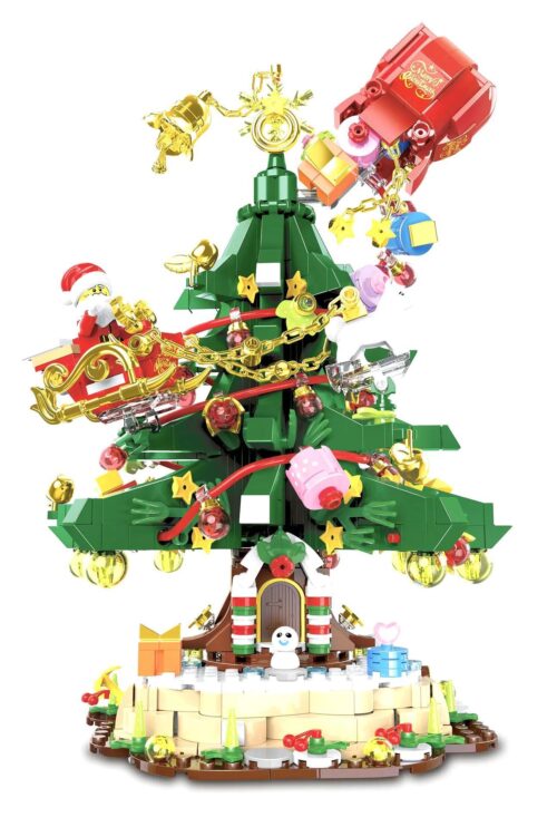 bộ lắp ghép Cây Thông Noel, bộ xếp hình Yonglexing, đồ chơi lắp ghép Cây Thông Giáng Sinh cho bé trai bé gái 6 tuổi, giá tốt