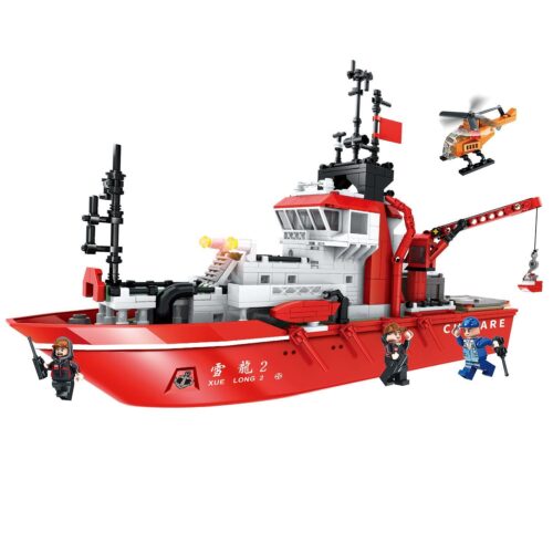Bộ lắp ráp tàu phá băng Tuyết Long 2 Yonglexing 88038 cho bé trai 8 tuổi, mô hình tàu nghiên cứu khoa học chi tiết, giá rẻ.