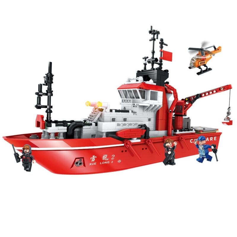 Bộ lắp ráp tàu phá băng Tuyết Long 2 Yonglexing 88038 cho bé trai 8 tuổi, mô hình tàu nghiên cứu khoa học chi tiết, giá rẻ.