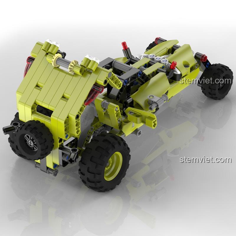 Mô hình đồ chơi lắp ghép 58405 Xe đua sa mạc YUEGAO với động cơ kéo lùi mạnh mẽ, chất lượng cao.