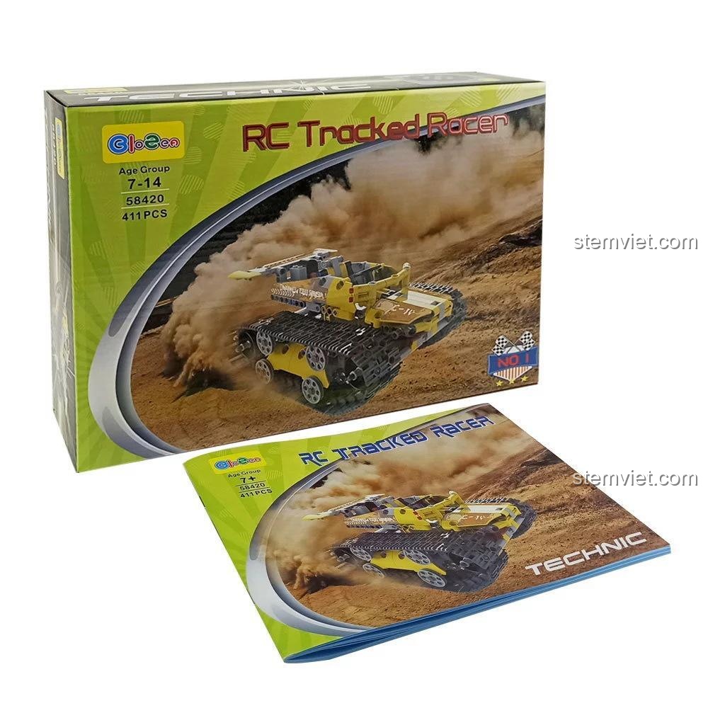 Chi tiết bên hông của Xe Đua RC Bánh Xích 58420, bộ đồ chơi cho bé trai 7-14 tuổi.