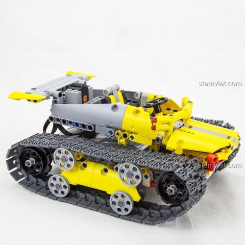 Hộp và sách hướng dẫn của đồ chơi mô hình YUEGAO 58420 Xe Đua Địa Hình Bánh Xích.