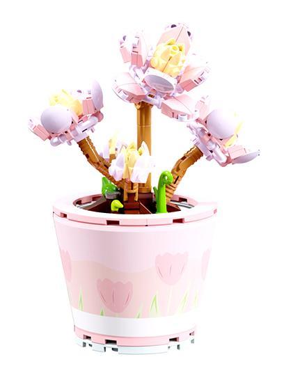 bộ lắp ghép Cây Mọng Nước Xiuyan màu hồng dịu dàng, đồ chơi mô hình Cây Mọng Nước cho bé gái 8 tuổi, chất lượng cao giá tốt.