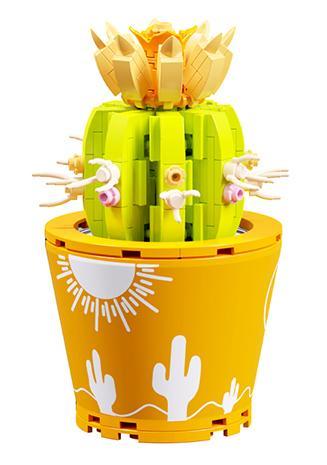 Bộ lắp ghép Mô hình Xương Rồng Yueguangshe 804210 màu xanh lá và vàng tươi sáng, phù hợp cho bé trai và bé gái 8 tuổi, giá tốt.