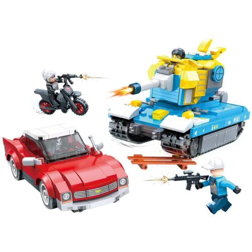 ZDEL DL-10202 Bộ đồ chơi xe tăng, xe mô tô, xe thể thao