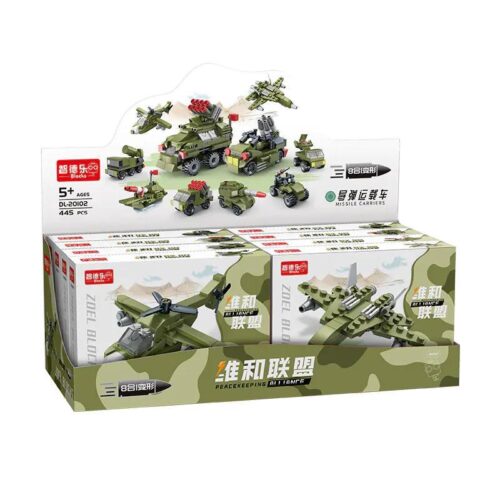 Bộ lắp ghép Xe Vận Tải Tên Lửa ZDEL, đồ chơi lắp ráp Xe Quân Sự DL-20102 giá tốt cho bé trai 6 tuổi