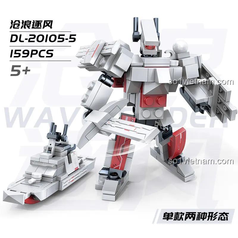 Đồ chơi lắp ráp Robot Chiến Giáp ZDEL DL-20105-5 Chasing Waves and Wind, 159 chi tiết, đồ chơi xây dựng cho bé trai, giá tốt.