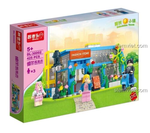 Hộp sản phẩm ZDEL DL-30002 bộ lắp ghép Cửa hàng thời trang, 425 mảnh, dành cho bé gái 6 tuổi, chất lượng cao, giá tiết kiệm.