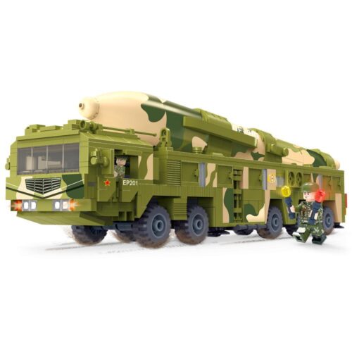 Bộ lắp ráp Xe Tải Chở Tên Lửa Đạn Đạo Đông Phong-21 ZDEL DL-40009 cho bé trai 5 tuổi, mô hình quân sự chân thực, giá tốt.