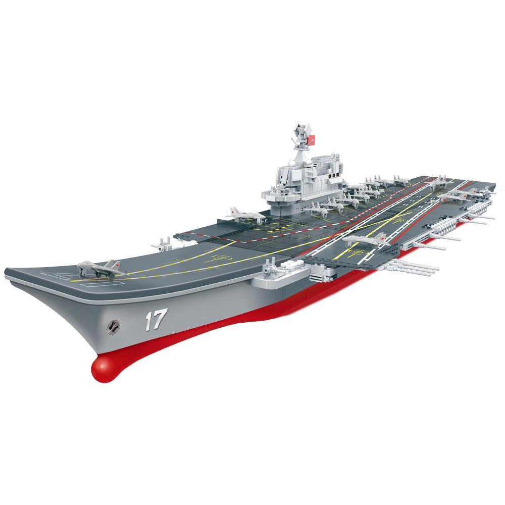 Mô hình tàu sân bay Trung Quốc Type 002 ZDEL DL-40016 đồ chơi lắp ghép 2555 mảnh, mô hình lớn 1.1 mét, phù hợp bé trai 6 tuổi, giá tốt.