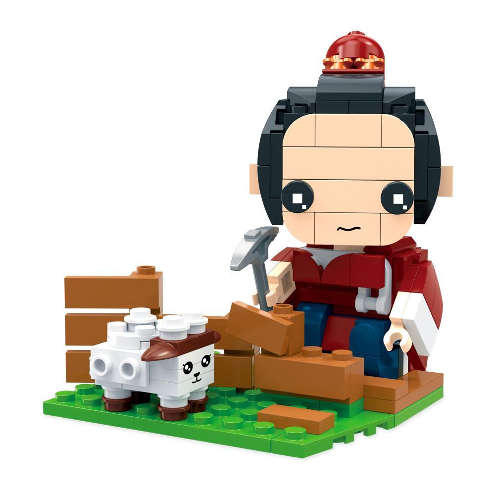 Bộ lắp ghép ZDEL DL-50004 tái hiện câu chuyện ngụ ngôn Vá Lưới Kịp Thời, với người nông dân và chú cừu đáng yêu, phù hợp cho bé trai và bé gái 5 tuổi, giúp phát triển tư duy logic và sáng tạo.