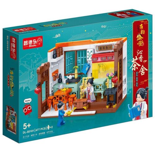 Bộ lắp ghép Quán Trà Thơm Ngát ZDEL DL-50101 477 mảnh, đồ chơi lắp ráp kiến trúc cổ phong cho bé trai bé gái 5+ tuổi, giá tốt