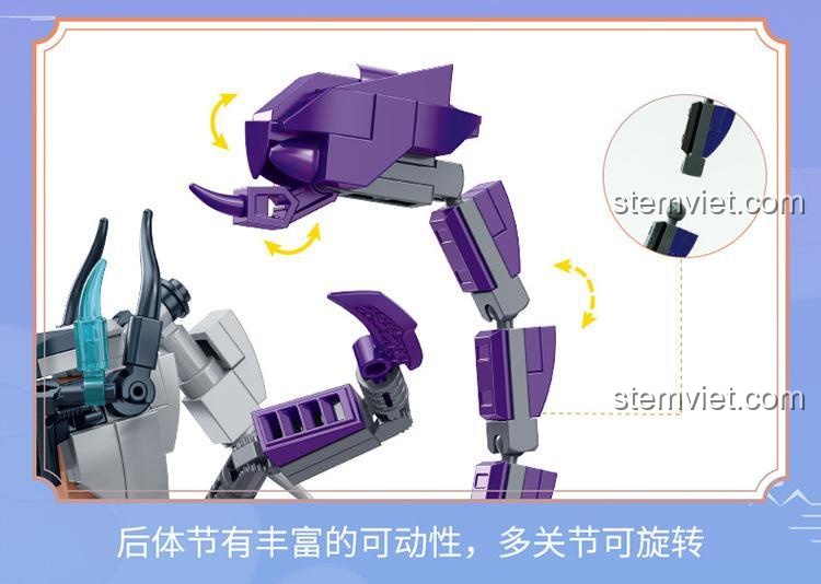 Phần thân sau của Mô hình Bọ Cạp Ma Âm DL60012 với các khớp xoay đa chiều, mang lại khả năng tạo hình phong phú.