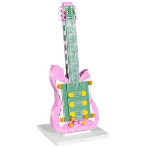 Hộp sản phẩm bộ lắp ghép đàn guitar mini Zhe Gao 00942, 286 mảnh, quà tặng cho bé gái.