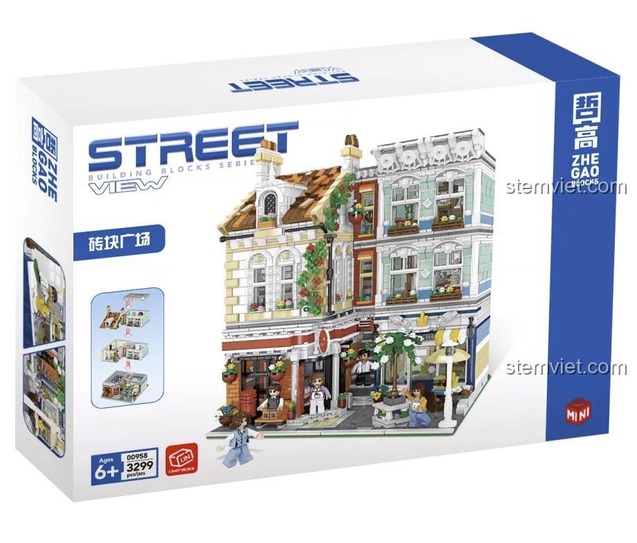 Hộp đồ chơi mô hình Tòa nhà Bưu Điện Zhe Gao 00958, quà tặng sáng tạo cho bé trai và bé gái trên 8 tuổi.