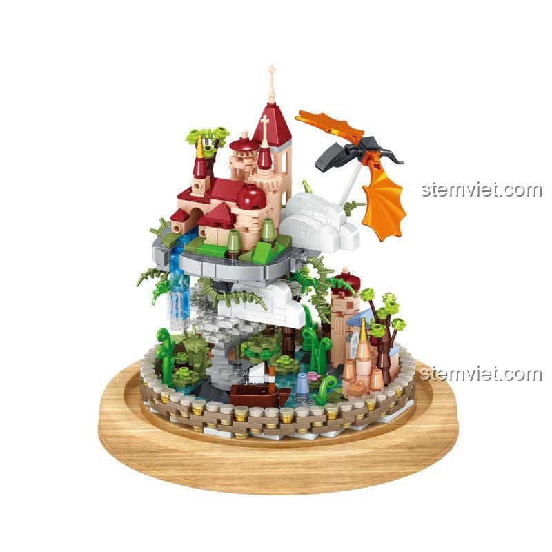 Mô hình đồ chơi lắp ráp Zhe Gao 01012 Lâu Đài Mây 746 mảnh ghép, thiết kế cảnh quan 3D tinh xảo, giá tiết kiệm