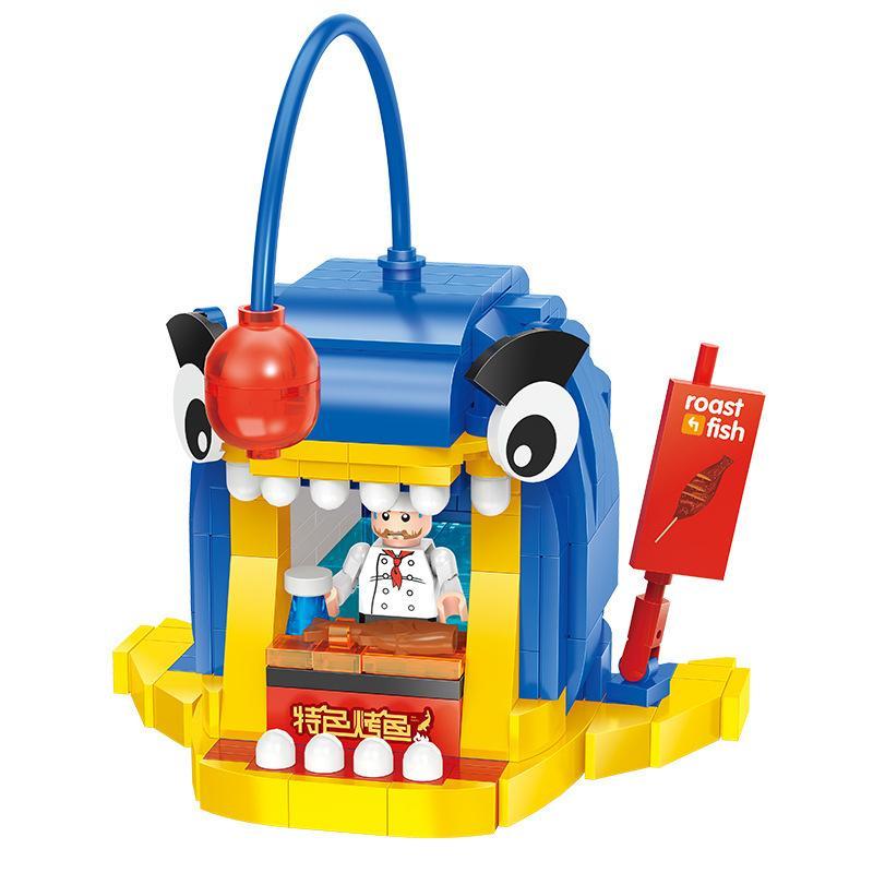 Bộ lắp ghép Zhe Gao CW6001 Cửa hàng cá nướng, đồ chơi mô hình ẩm thực cho bé trai 6 tuổi, giá tốt.