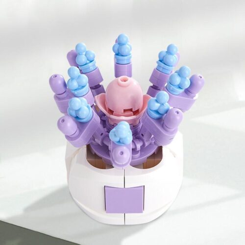 Mô hình cây cảnh Zhe Gao DS1016 Cây Cảnh Hoa Tử La Mê Vụ sắc tím mộng mơ, đồ chơi lắp ráp cho bé gái 8 tuổi, giá tốt