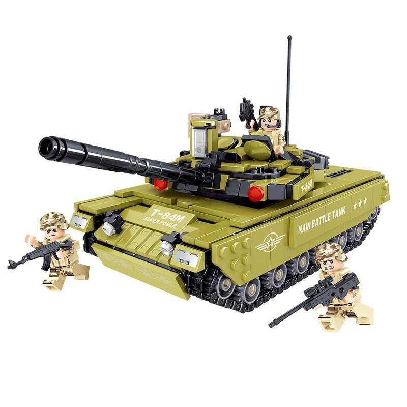 Bộ lắp ghép Xe Tăng T-84M Zhe Gao QL0135, đồ chơi mô hình quân sự cho con trai 6 tuổi, giá tốt, chất lượng cao cấp, có ảnh hộp sản phẩm.