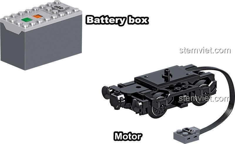 Hộp pin và động cơ của bộ lắp ghép Zhe Gao QL0307 Tàu Cao Tốc Phục Hưng, cho phép tàu di chuyển tự động