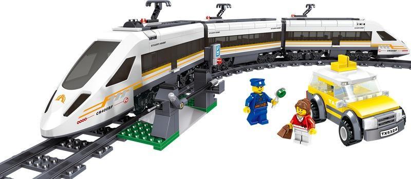Bộ lắp ghép Tàu Cao Tốc Phục Hưng Zhe Gao QL0307 đồ chơi mô hình tàu hỏa cao tốc cho bé trai 6 tuổi giá tốt