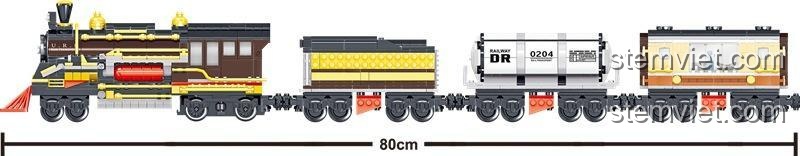 Hai minifigure người lái tàu và hành khách trong bộ lắp ráp Tàu Hỏa Hơi Nước Persond Zhe Gao QL0313, đồ chơi cho bé trai.