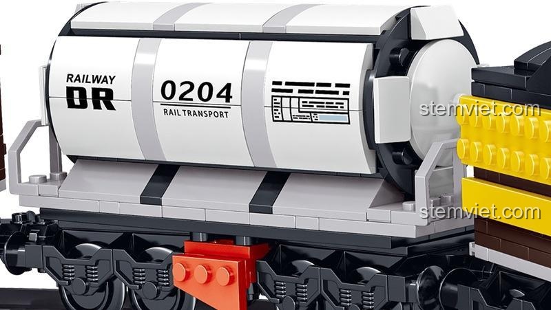 Nội thất chi tiết bên trong toa tàu của bộ lắp ráp Tàu Hỏa Hơi Nước Persond Zhe Gao QL0313, đồ chơi mô hình sống động.