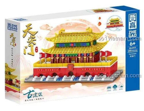 Hộp đồ chơi mô hình Thiên An Môn Zhe Gao QL0971, bộ xếp hình 688 chi tiết, đồ chơi cho bé trai và bé gái 6 tuổi, giá rẻ