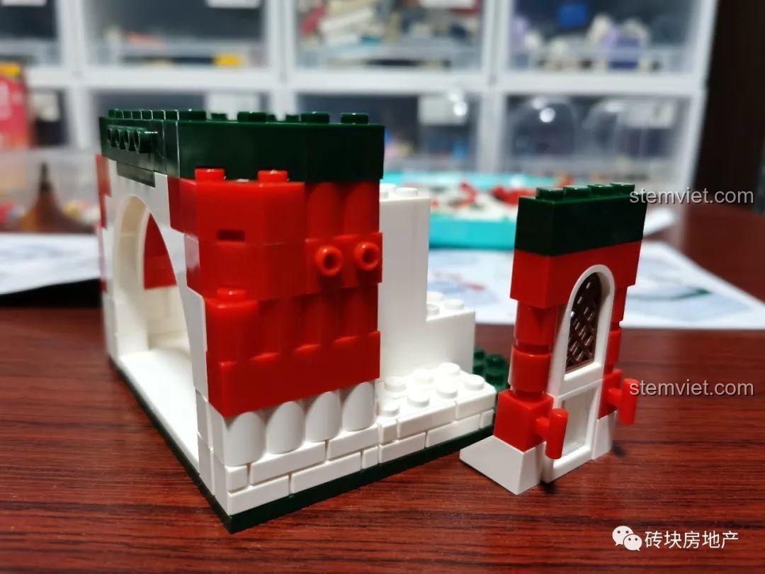 Mô hình Giáng Sinh Zhe Gao, cấu trúc bánh răng bên trong, cơ chế xoay tròn, đồ chơi giáo dục cho bé 6 tuổi.