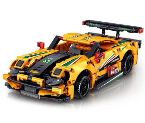Bộ đồ chơi Xe Corvette C7 Zhe Gao QL1247 màu vàng nổi bật, thiết kế thể thao, có động cơ kéo lùi, phù hợp cho bé trai 6 tuổi rèn luyện tư duy logic, giá tốt.
