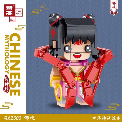 Mô hình lắp ráp Zhe Gao QL2300 Na Tra thần thoại Trung Hoa, bộ đồ chơi BrickHeadz 189 mảnh ghép cho bé trai 6 tuổi, giá tốt.
