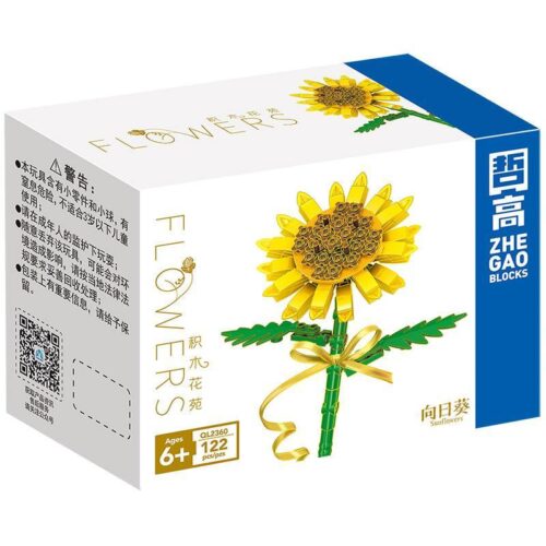 Hộp bộ lắp ghép Hoa Hướng Dương Zhe Gao QL2360, đồ chơi lắp ghép cho bé gái 6 tuổi, giá rẻ, chất lượng tốt.